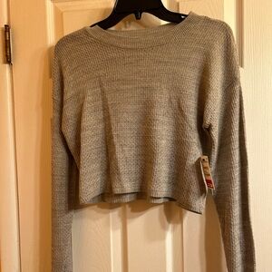 NWT- Abound grey waffle knit thin sweater